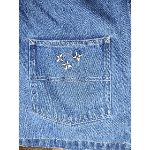 Vintage Disney Winnie the Pooh Embroidered Long Denim Jacket Women’s Size Large - Picture 11 of 16